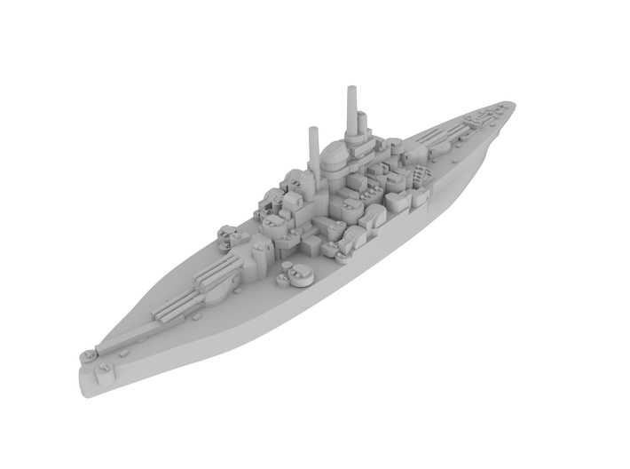 Tennessee Class Battleship (1942) [x4] 3d printed 