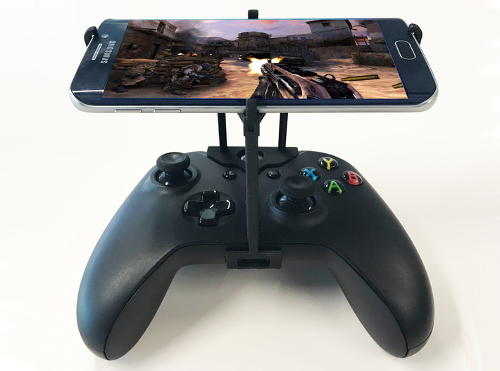 Xbox One S controller & Motorola One Macro - Over  3d printed Xbox One S UtorCase - Over the top - Front