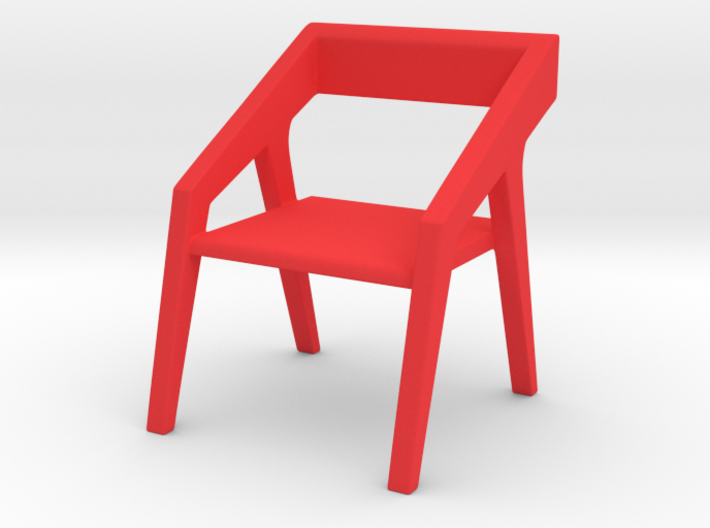 1:24 Minimalist Chair Version 'D' for Dollhouses 3d printed 