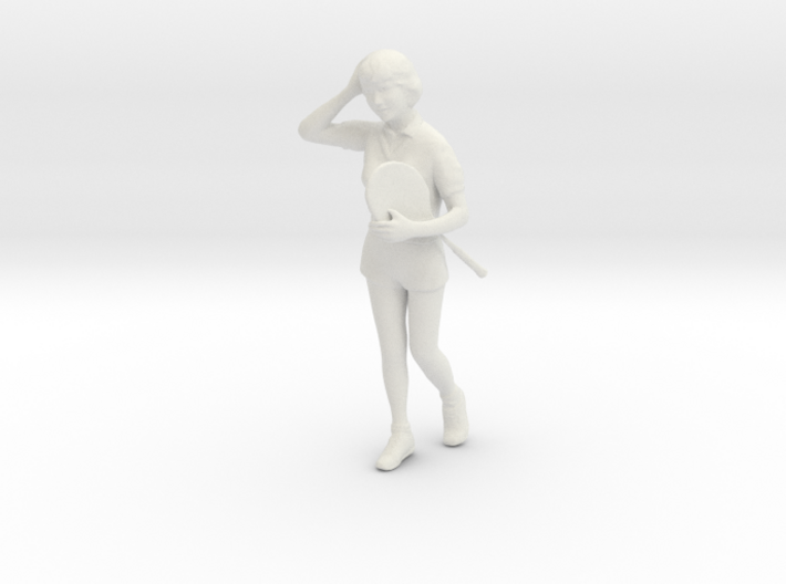 1/24 College Girl Walking to Gym 3d printed