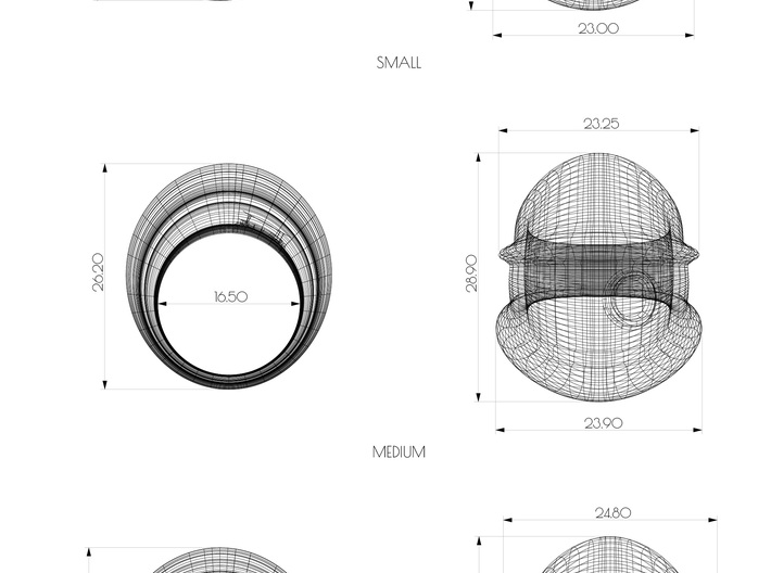 MyCity Tehran Ring  3d printed size chart
