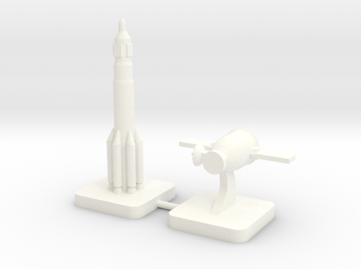 Mini Space Program, Proton Soyuz 7K-L1, 2-set 3d printed