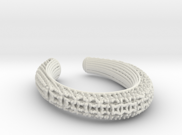 3D snowflake lattice bracelet 3d printed