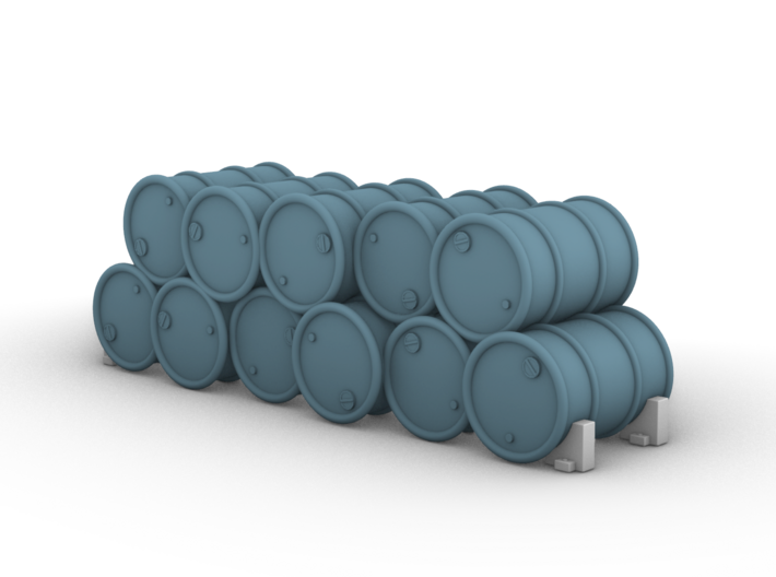 28mm Stack of 50 Gallon Drums 3d printed