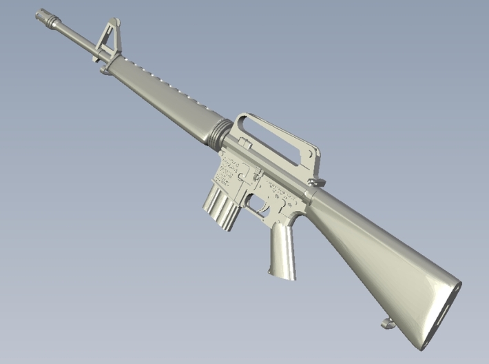 1/16 scale Colt M-16A1 rifles w 20rnds mag x 3 3d printed 