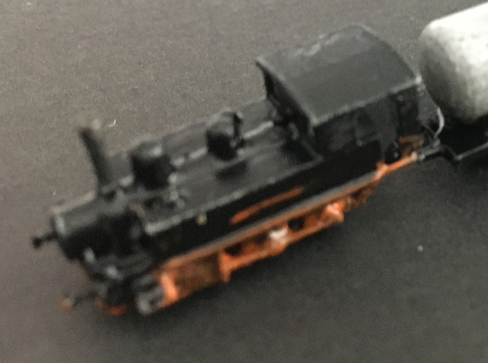 1/350th scale MAV 377 class steam locomotive 3d printed Photo and painting by Rhtrain.