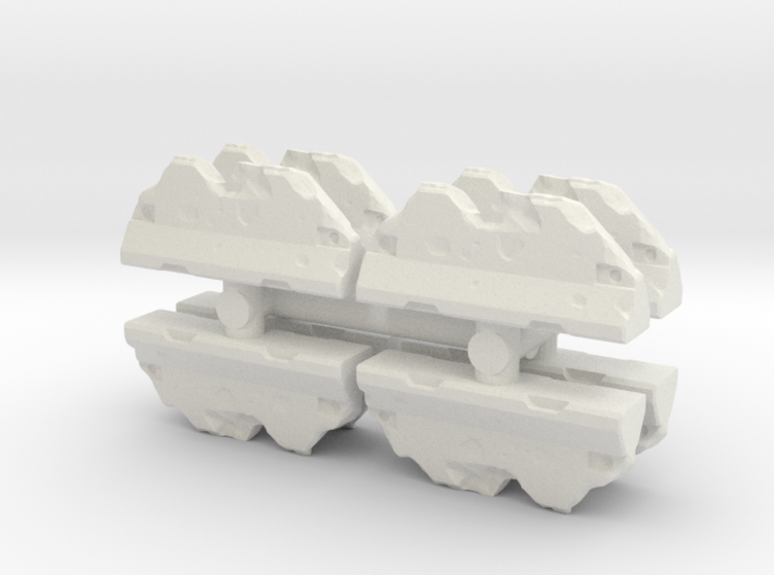 Wrecked Traffic Barrier (x8) 1/144 3d printed