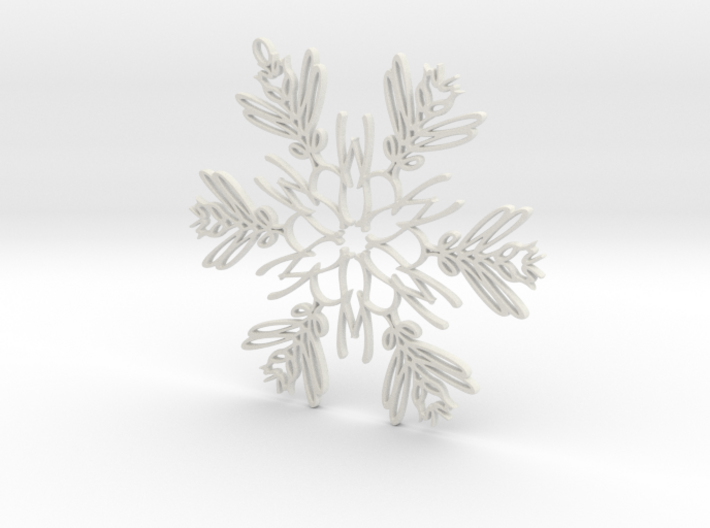 Kellor snowflake ornament 3d printed 