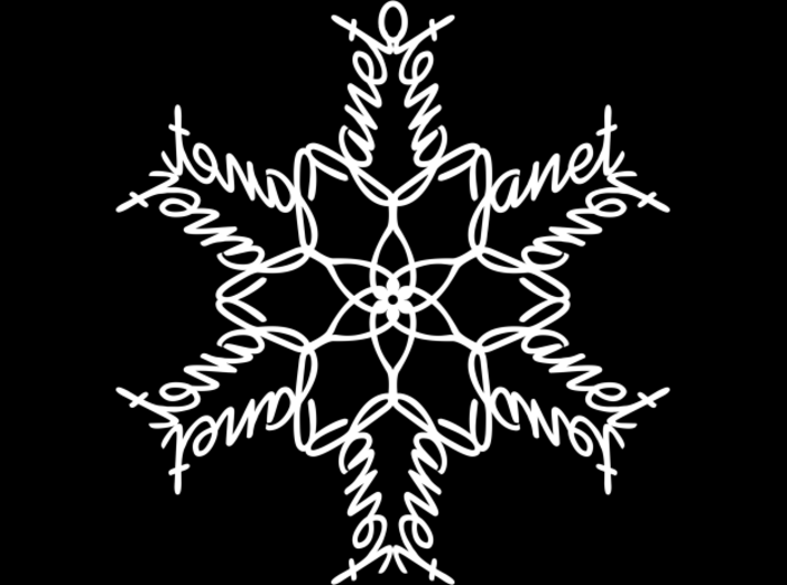 Janet snowflake ornament 3d printed