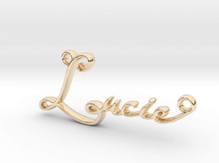 Lucie First Name Pendant 3d printed