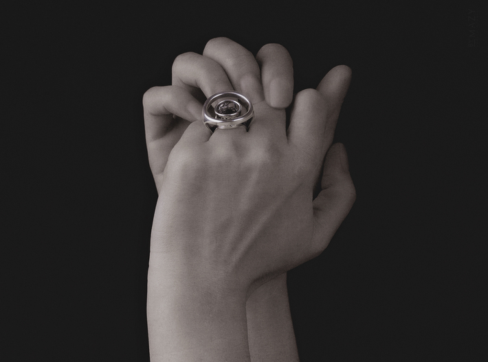 Infinity Open Circle Ring .Minimalist Statement 3d printed Perfect to be worn alone for an effortless, minimalist look.