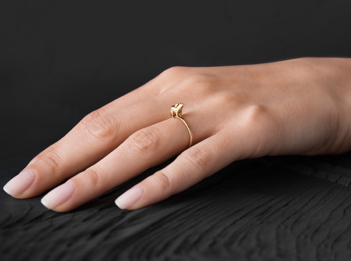 Stacking Ring (Proud) (Gold) 3d printed 