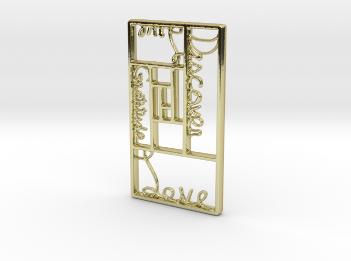 Live, Love, Discover, Gratitude - Golden Ratio Rec 3d printed