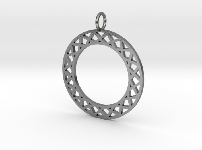 GG3D-017 3d printed Geometric mandala pendant