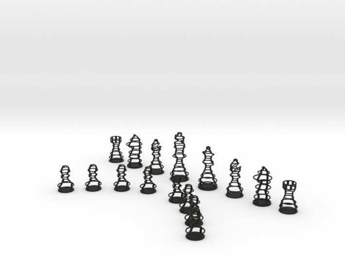 Rings Chess Set 3d printed