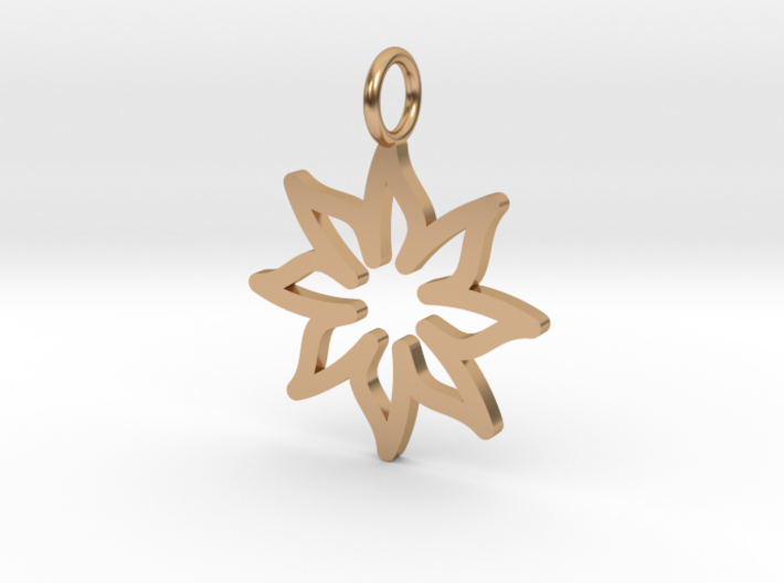GG3D-033 3d printed Geometric sacred flower pendant