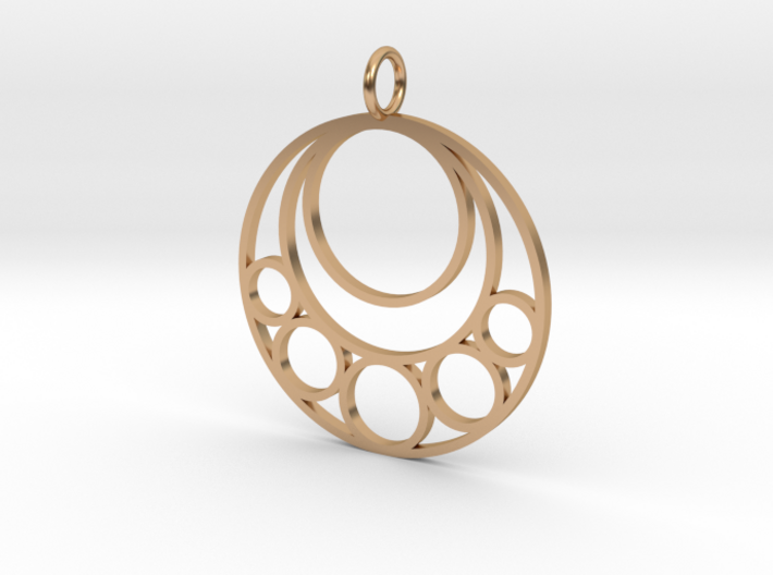 GG3D-039 3d printed Geometric circular pendant