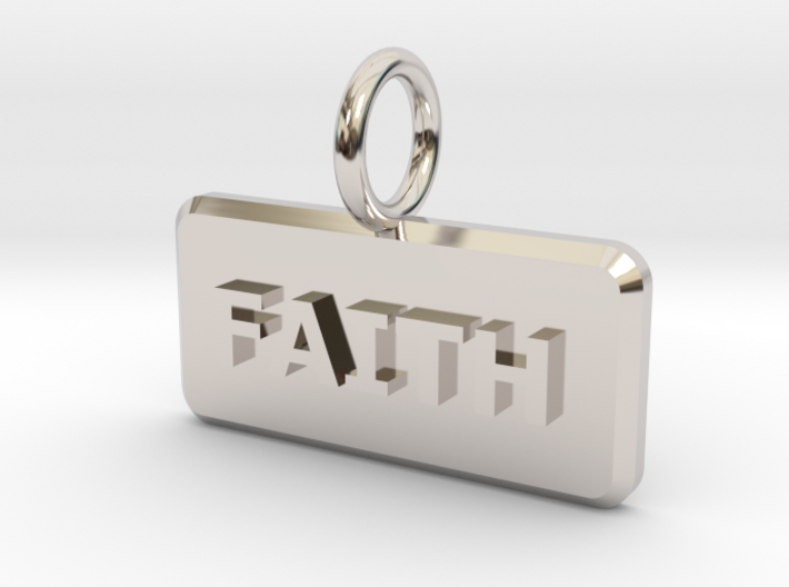 GG3D-054 3d printed Faith pendant