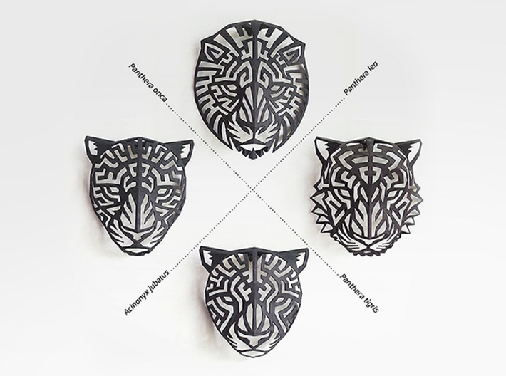 Tiger Head (S) Faux Taxidermy 3d printed 
