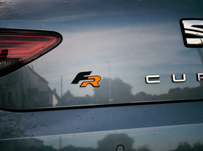 Seat Leon FR Badge - Unfilled 3d printed I know it's a Cupra..