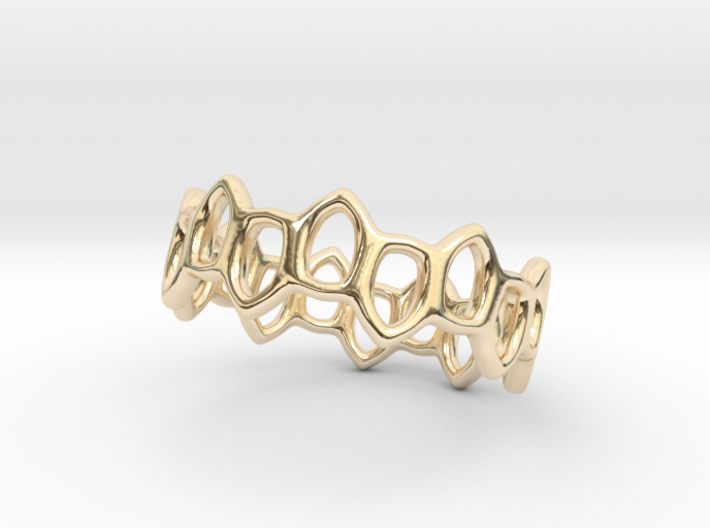 Offset Links ring 3d printed