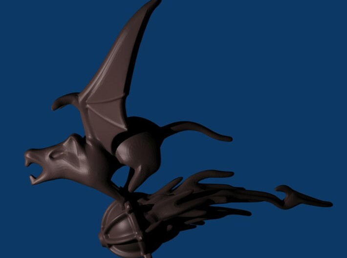 Winged Rat with Plague Censer 2 3d printed 