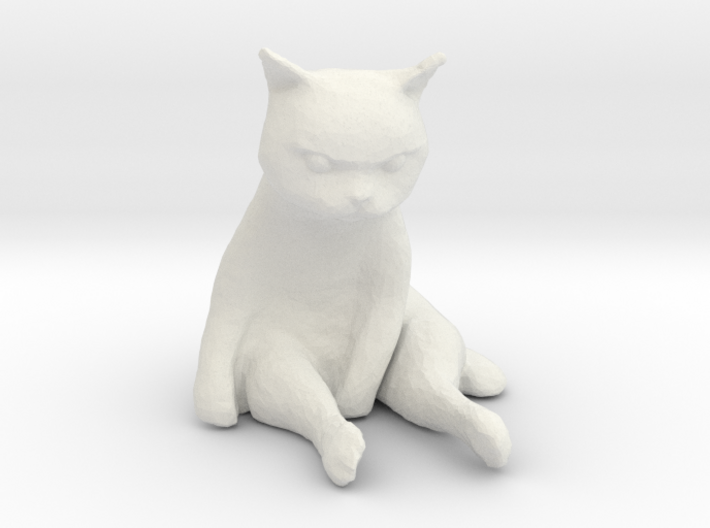 1/18 Grumpy Cute Cat Sitting 3d printed