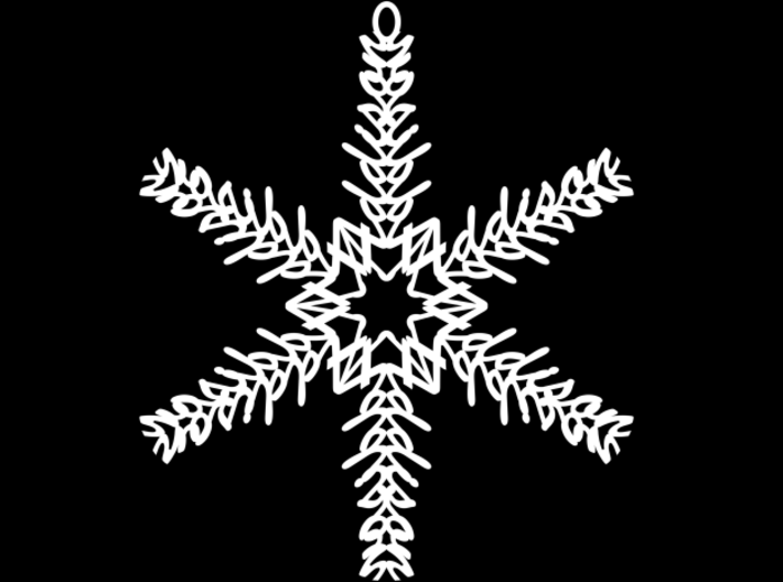Addison snowflake ornament 3d printed