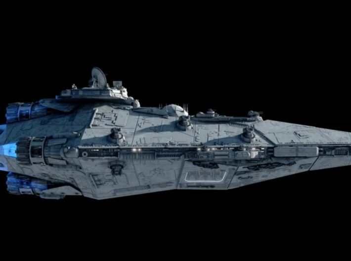 Imperial Kontos Class frigate 3d printed 