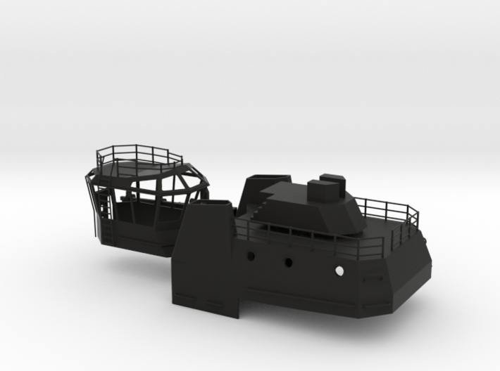 1/96 scale Tug Justice Structure and Bridge 3d printed
