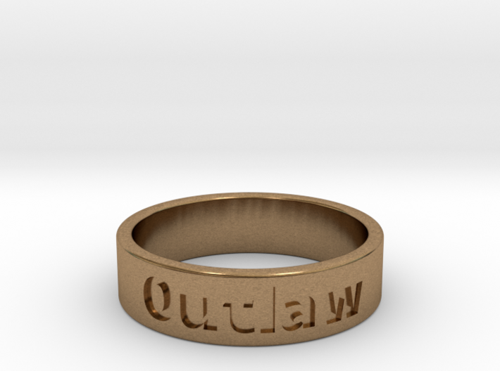 Outlaw Mens Ring 19.8mm Size10 3d printed