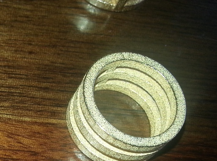 3 rings in one in 14K Gold or any material you wis 3d printed 