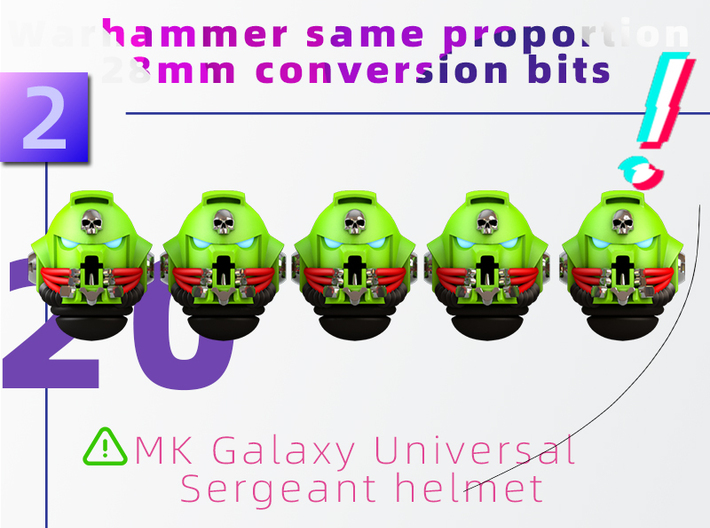 MK Galaxy Universal Sergeant helmet Model 2 3d printed