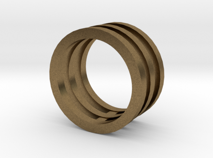 Innovation inspired rings 14-karat roses gold ring 3d printed