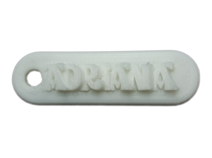 ADRIANA Personalized keychain embossed letters 3d printed 