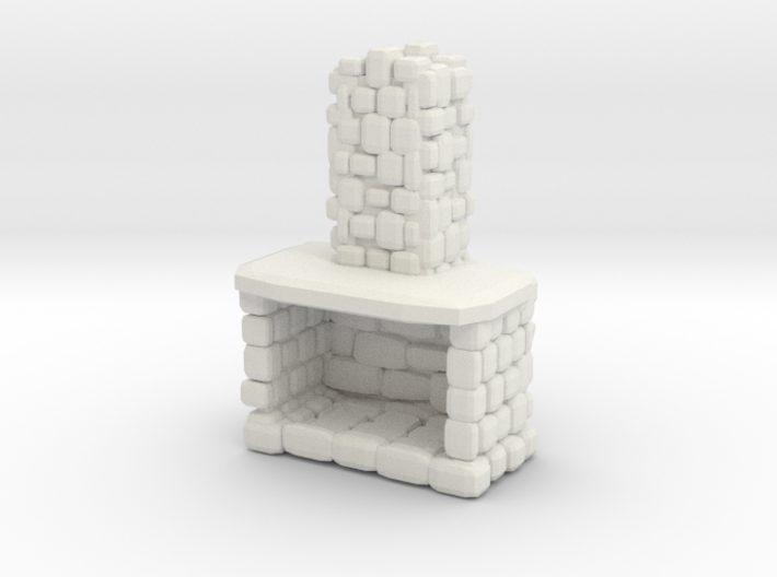 Stone Fireplace 1/48 3d printed
