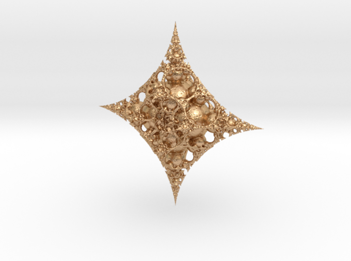 Mandelbulb fractal ornament 3d printed