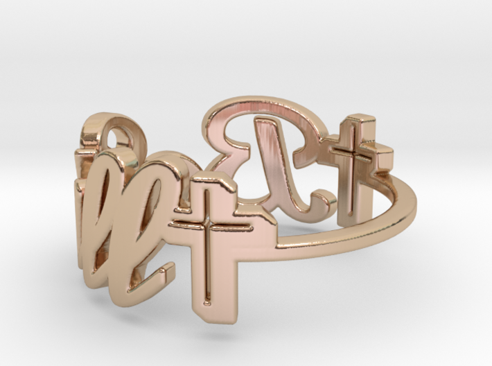 faith word be still ring -various sizes 3d printed