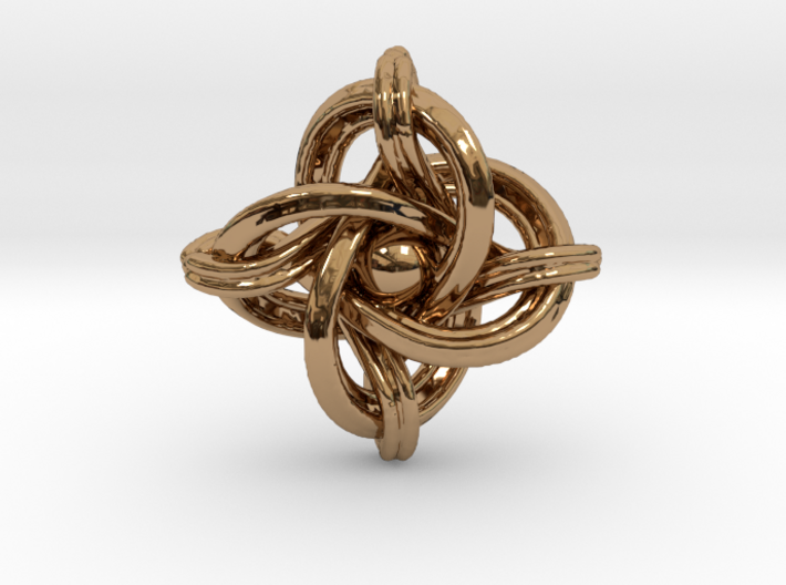 A small 23mm version of the infinity knot 3d printed