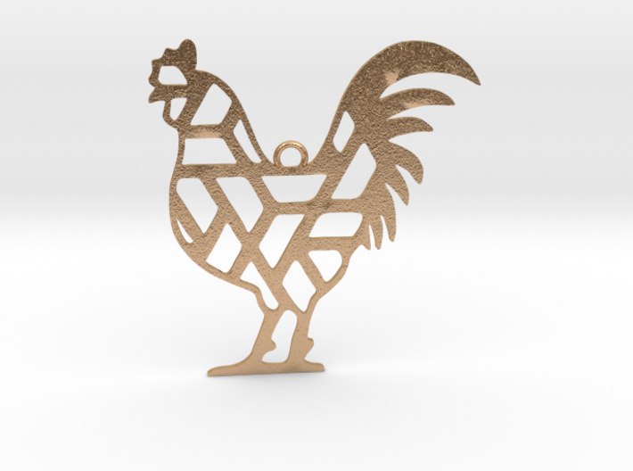 Year Of The Rooster Charm 3d printed
