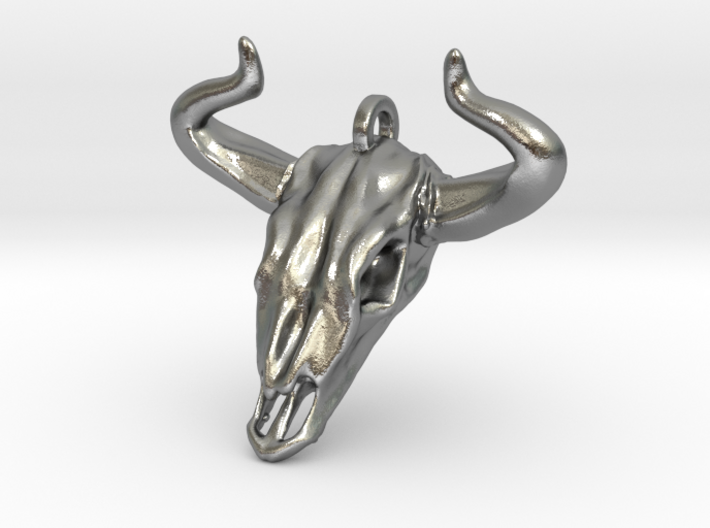Bull Skull Keychain/Pendant 3d printed