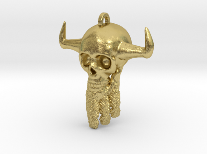 Viking Skull Keychain/Pendant 3d printed