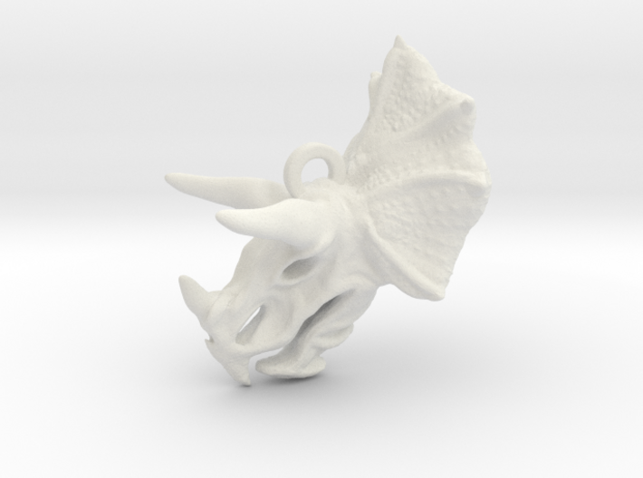 Triceratops Skull Keychain 3d printed