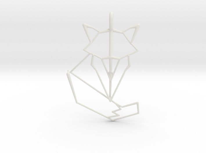 Woodland Animal Minimal Geometric Fox Necklace Pen 3d printed