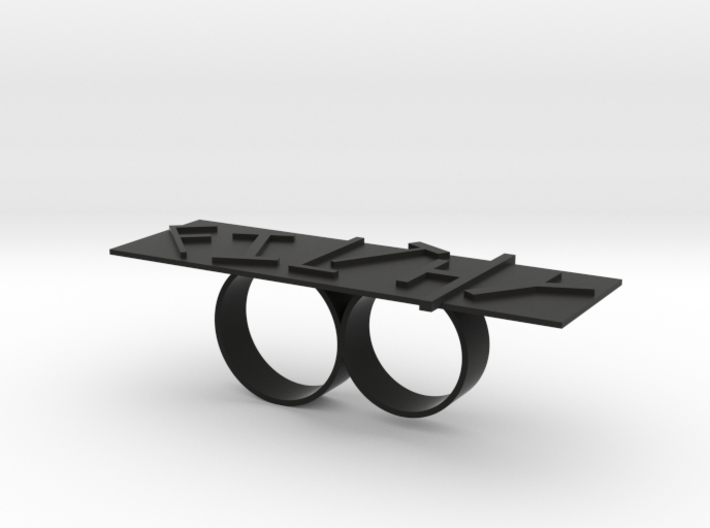 FILTHY double finger ring us size13 and 10 3d printed