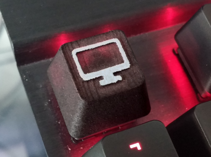 Cherry MX Computer Keycap 3d printed I bought this in &quot;White strong &amp; flexible&quot; and then dyed and painted it myself