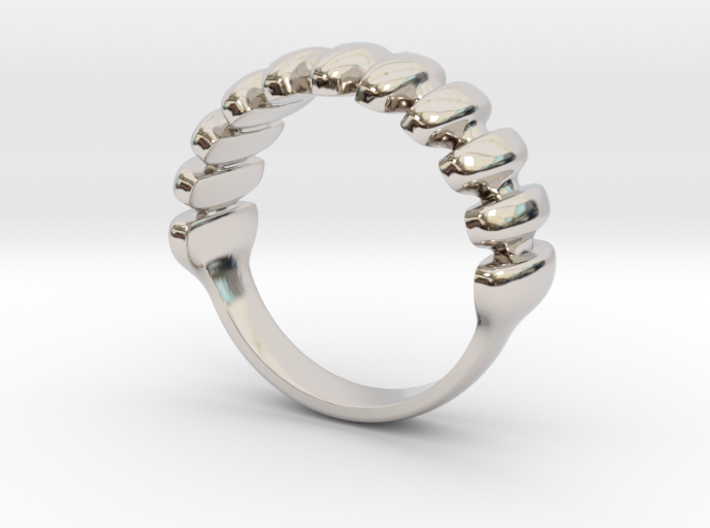 Rippled Pattern Lady's (Pre-engagement) Ring 3d printed