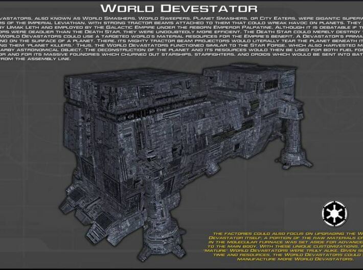 Imperial World Devastator 3d printed