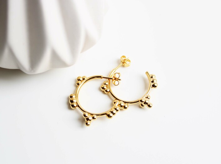 Greenhouse Gas Earrings - Science Jewelry 3d printed Greenhouse Gas Hoop Earrings