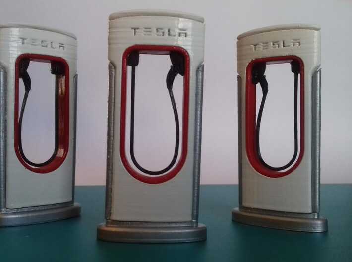 TESLA FAST CHARGER 1/64 3d printed Finished product assembled and painted